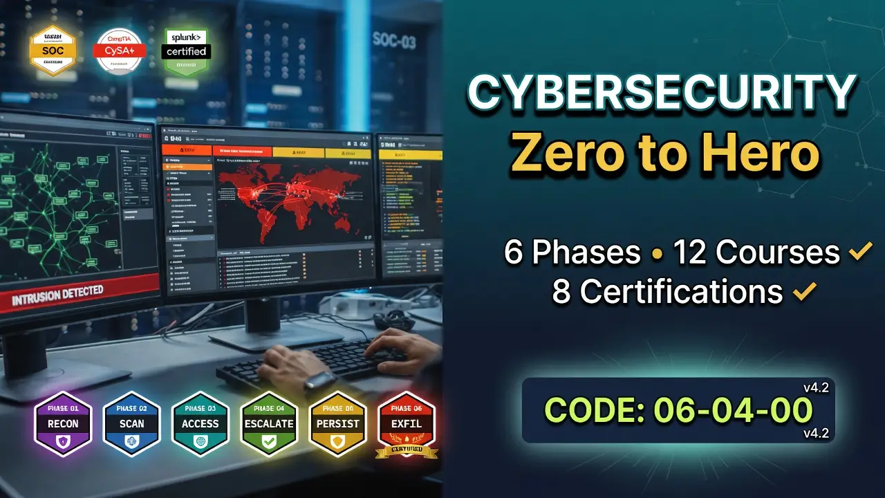 0 – Cybersecurity Roadmap: Zero to Hero (12 Courses)